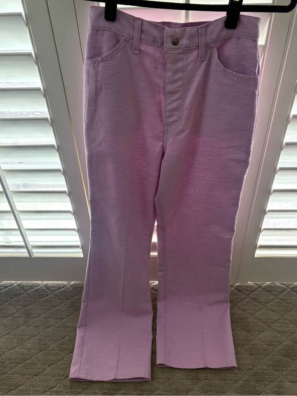 Vintage Levi’s for Gals sta-prest Lilac High rise pant. 1960s-70s